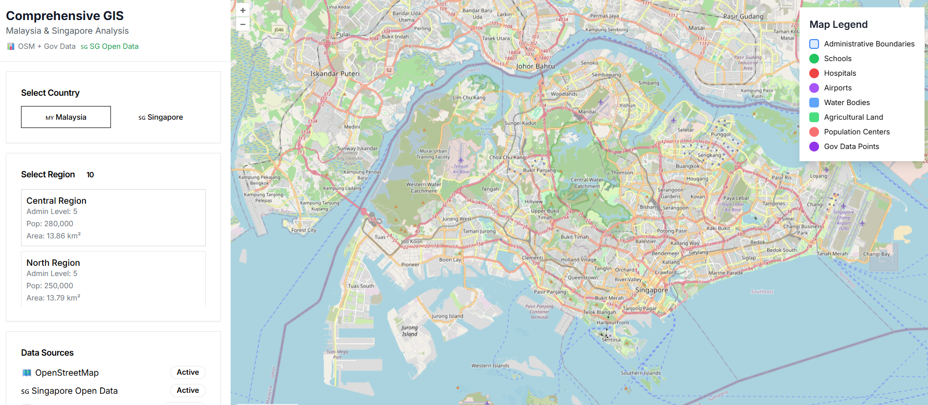Malaysia-Singapore GIS